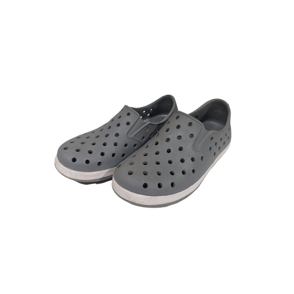 CAT & JACK KIDS GRAY WATER SHOES SIZE 1 SLIP-ON PERFORATED CASUAL OUTDOOR...